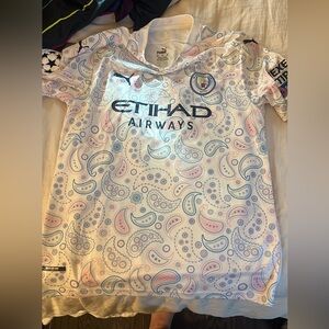 Puma Man City Paisley Jersey - White and Pink